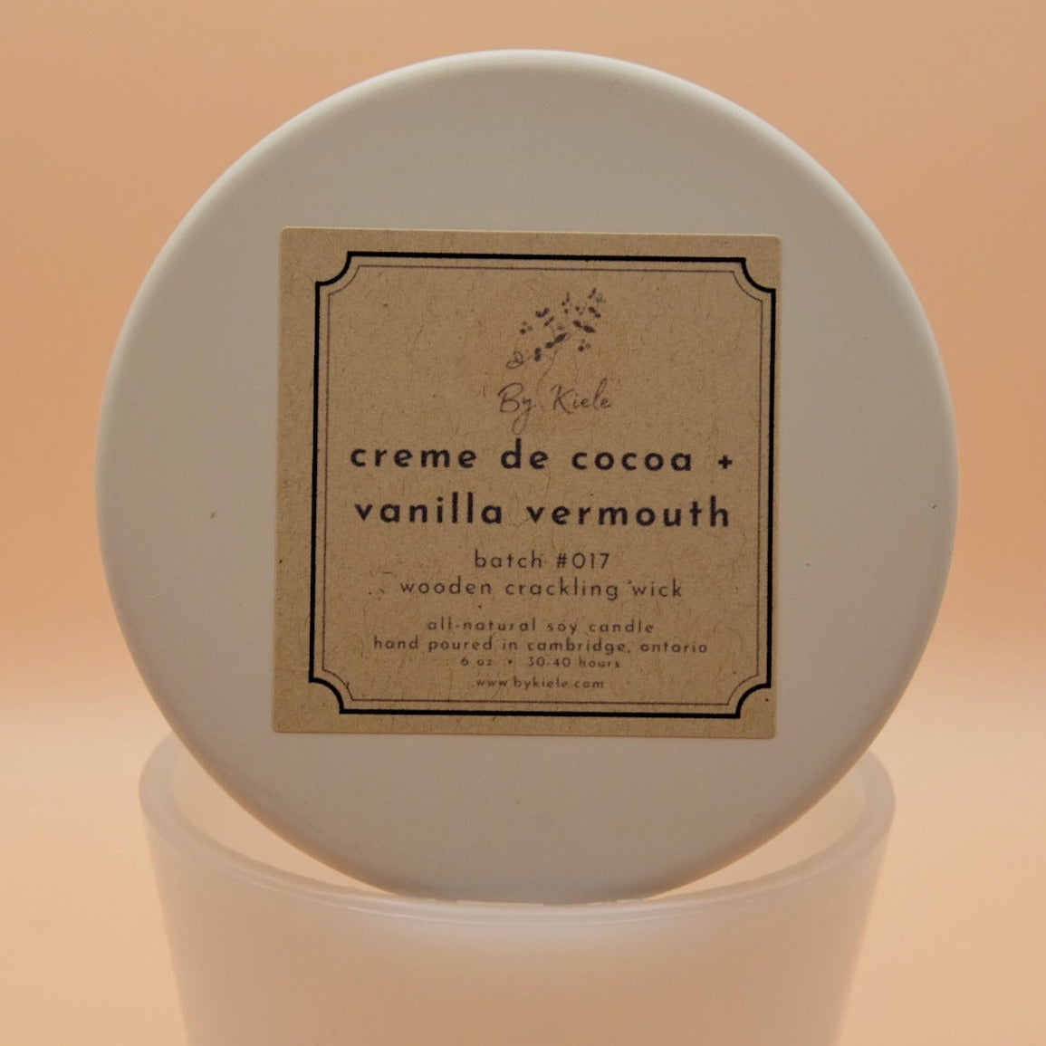 creme de cocoa + vanilla vermouth candle