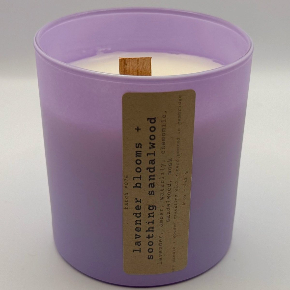 lavender blooms + soothing sandalwood candle - lavender blooms + soothing sandalwood candle - by kiele